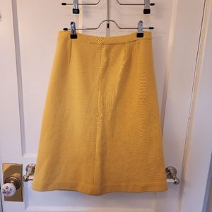 🍋 Vintage 60's Lemon Yellow Wool Skirt🍋